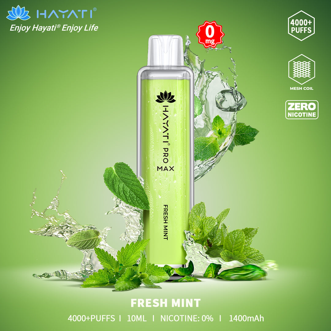Hayati Pro Max - 4000+ puffs - Fresh Mint Switch vapes in Pakistan