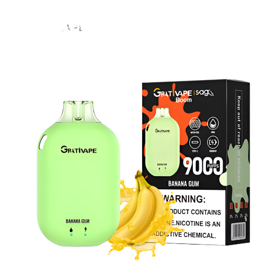 Grativape - Boom Banana Gum 9k puff Switch vapes Grativape - Boom Banana Gum 9k puff Switch vapes