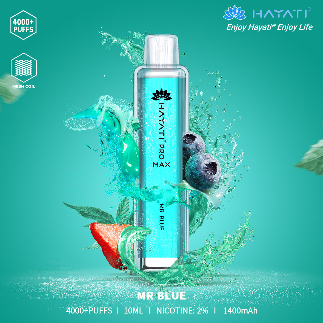 Hayati Pro Max - 4000+ puffs - Mr Blue Switch vapes in Pakistan