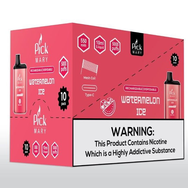 Pick Mary 5000 Puffs - Watermelon ice Ice 20mg Nicotine - wholesale Switch vapes in Pakistan