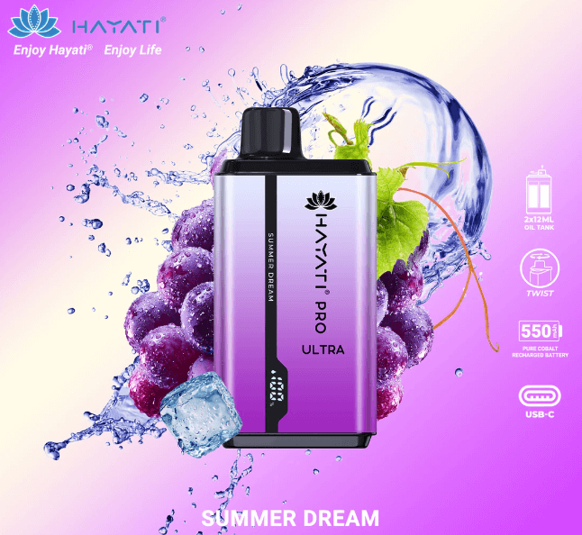 Hayati Pro Ultra-15k puffs-Summer Dream Switch vapes in Pakistan