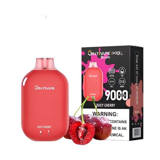 Grativape-Boom Cherry moist 9k puff Switch vapes in Pakistan