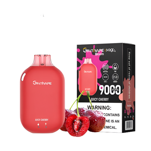 Grativape-Boom Cherry moist 9k puff Switch vapes in Pakistan