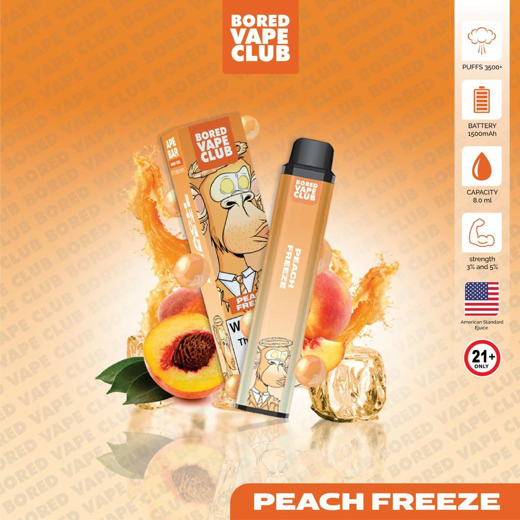 Bored Vape Club - Ape Bar Disposable 3500 Puffs - Peach... Switch vapes Bored Vape Club - Ape Bar Disposable 3500 Puffs - Peach... Switch vapes