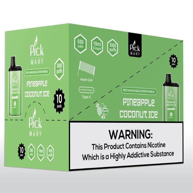 Pick Mary 5000 Puffs - Pineapple cocunut ice 20mg Nicotine - wholesaler Switch vapes in Pakistan