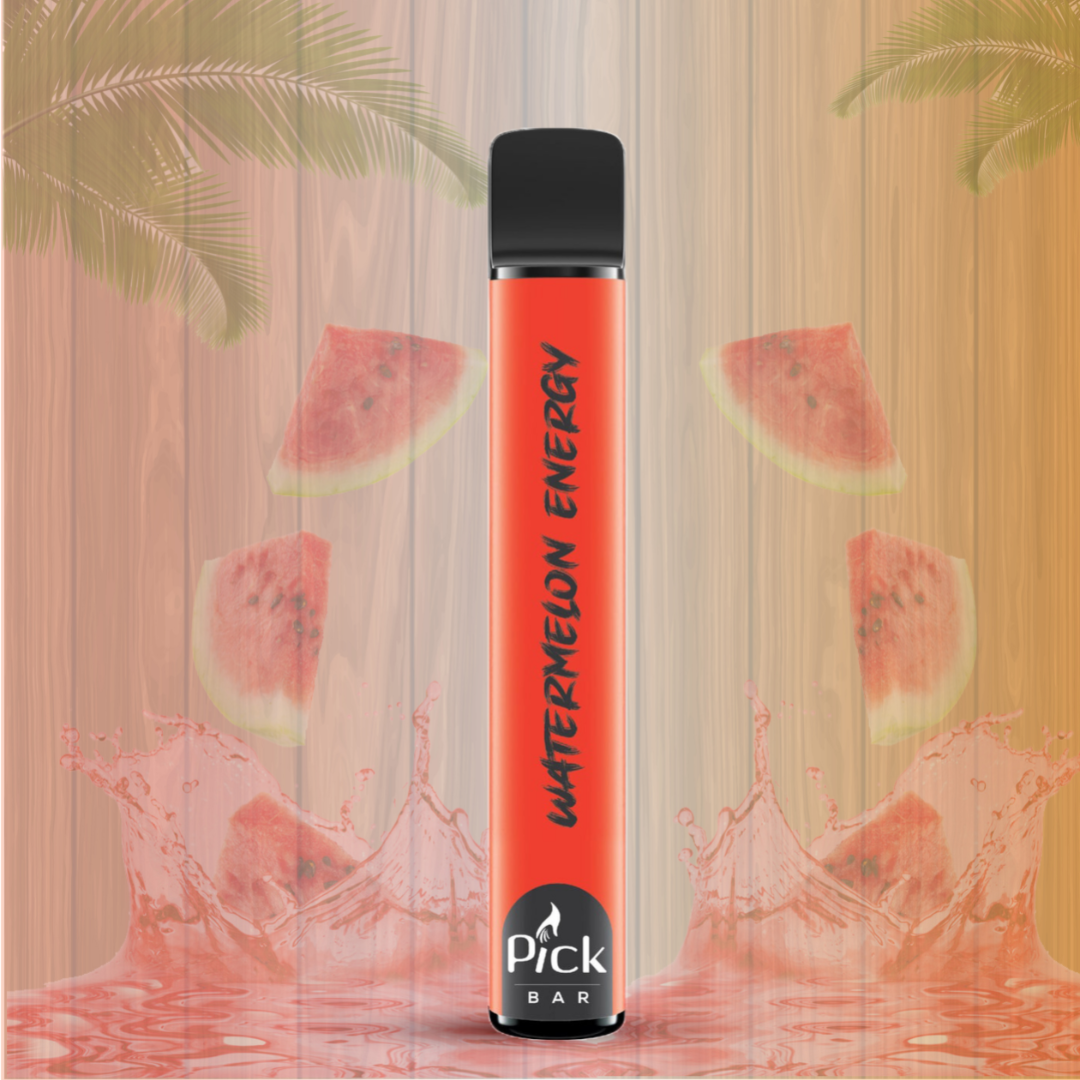 Pick bar 600 Puffs - Watermelon Energy 20mg Nicotine Switch vapes in Pakistan