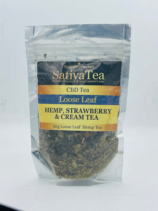 SativaWorx CBD Strawberry Cream  tea leaf - from UK - 50g Switch vapes in Pakistan