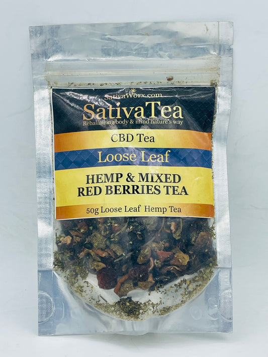 SativaWorx CBD Red Berries tea leaf - from UK - 50g Switch vapes in Pakistan