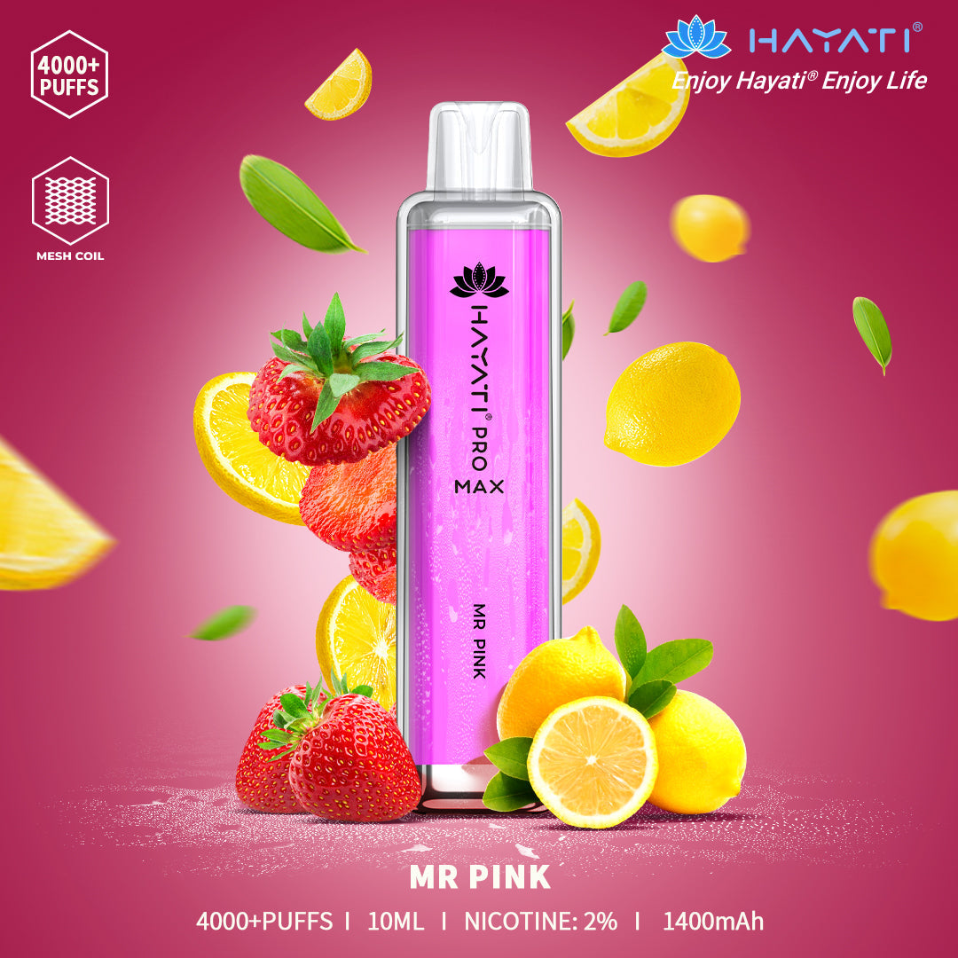 Hayati Pro Max - 4000+ Puffs - Mr Pink Switch vapes in Pakistan