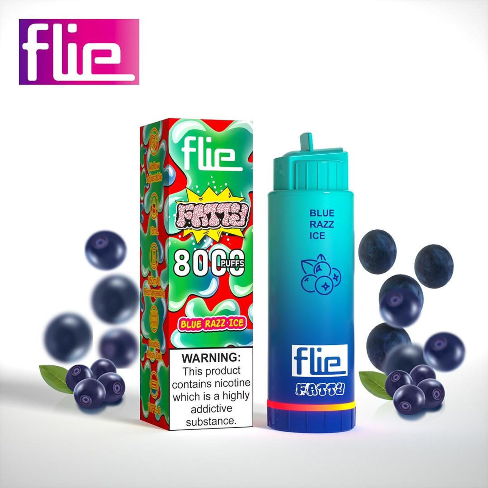 FLIE FATTY 5% NIC DISPOSABLE VAPE 18ML 8000 PUFFS Switch vapes in Pakistan