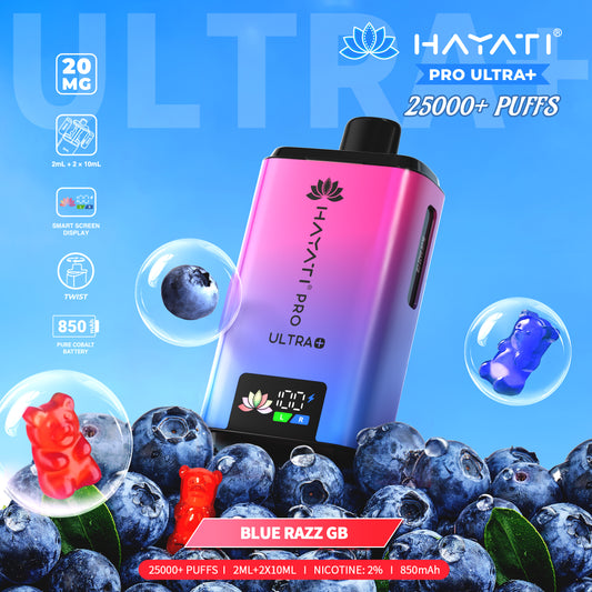 Hayati Pro plus 25k Puff - Blue Razz Gummy Bear