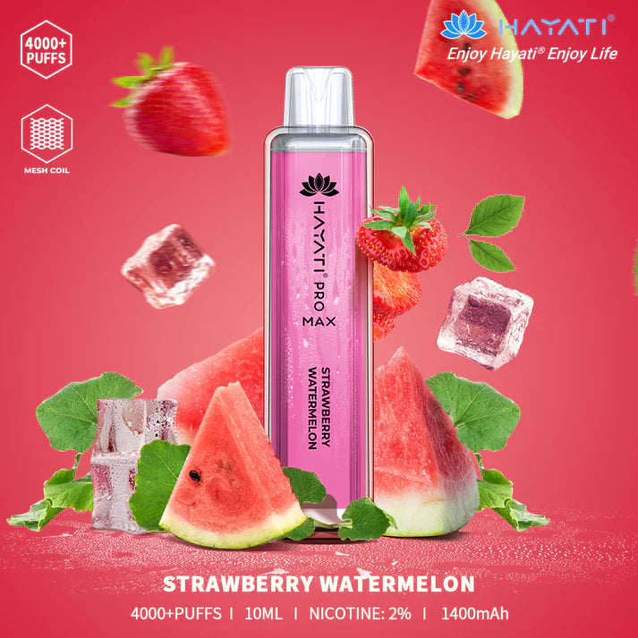 Hayati Pro Max - 4000+ puffs - Strawberry Watermelon Switch vapes in Pakistan