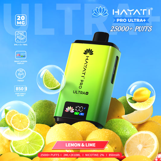 Hayati Pro Plus 25k Puff - Lemon & Lime