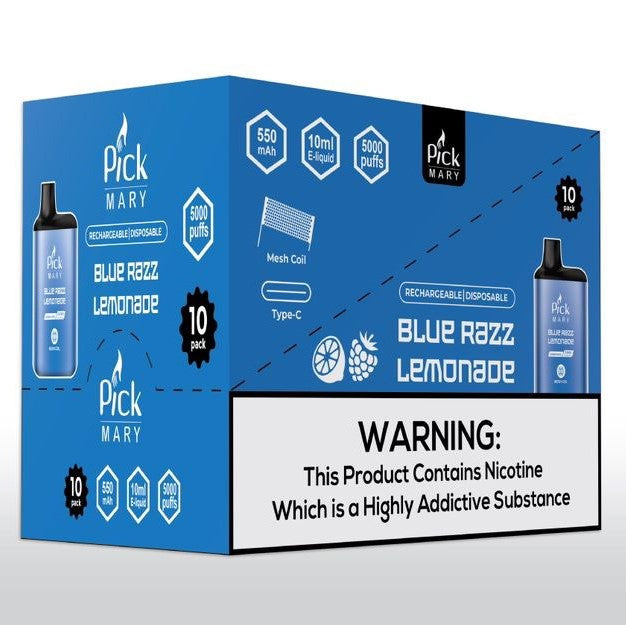 Pick Mary 5000 Puffs - Blue Razz Lemonade 20mg Nicotine Switch vapes in Pakistan