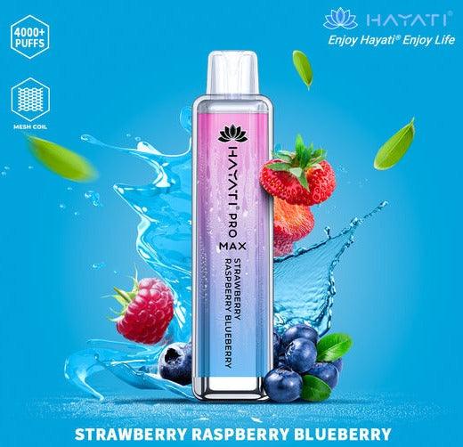 Hayati Pro Max-4k puff-Strawberry Raspberry Blueberry Switch vapes in Pakistan