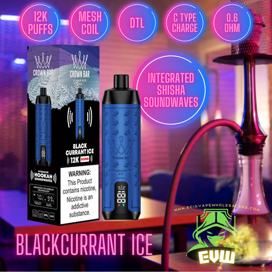 Al Fakher - Shisha 12k puff with sound -Blackcurrant Ice Switch vapes in Pakistan