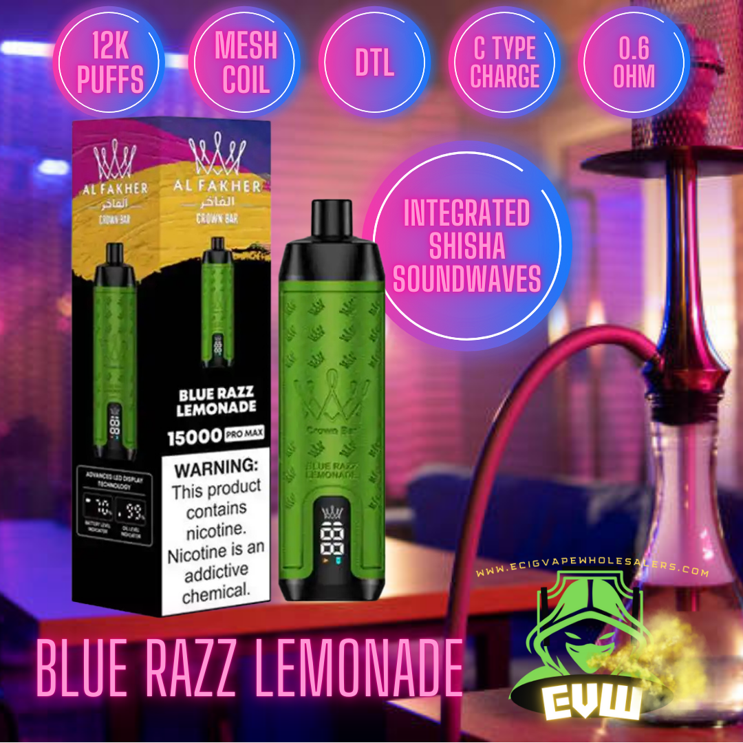 Al Fakher - Shisha 12k puff with sound -Blue-Razz Lemonade Switch vapes in Pakistan