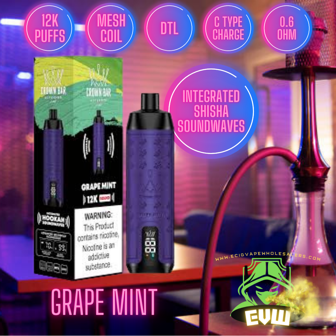 Al Fakher - Shisha 12k puff with sound -Grape Mint Switch vapes in Pakistan