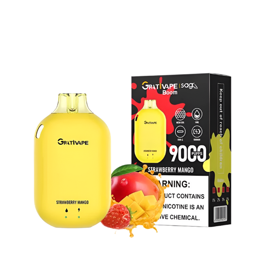 Grativape - BOOM Strawberry Mango 9k puff Switch vapes in Pakistan