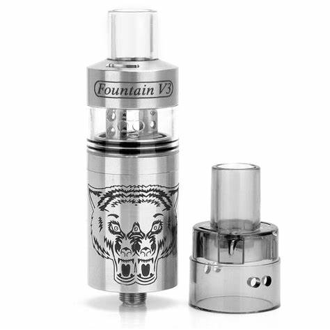 Fountain V3 Style RTA Silver 22mm 5ml Rebuildable Tank Atomizer Switch vapes in Pakistan