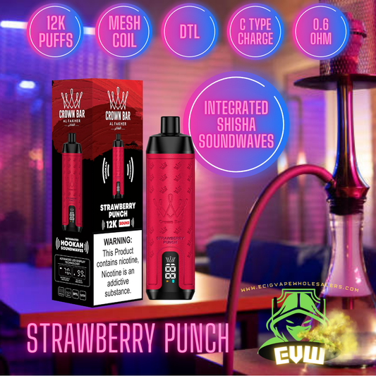 Al Fakher - Shisha 12k puff with sound -Strawberry Punch Switch vapes in Pakistan