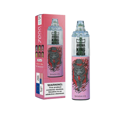 Aroma King Tornado 7000 puffs - Banana Ice 20mg Nicotine Switch vapes in Pakistan