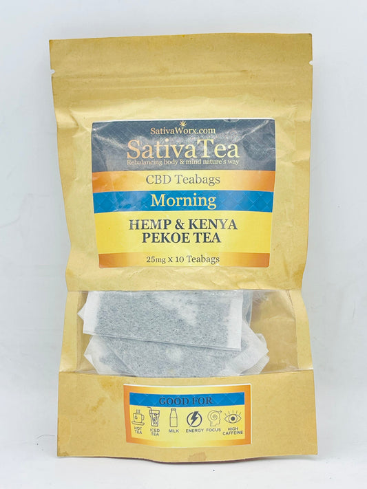 SativaWorx CBD Kenya Pekoe tea bags - from UK - 10 Tea bags Switch vapes in Pakistan