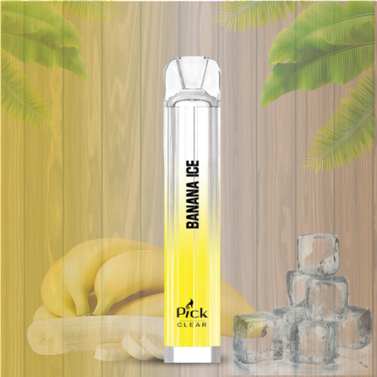 Pick Clear 600 Puffs - Banana Ice 20mg Nicotine Switch vapes in Pakistan