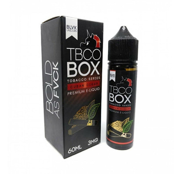 TBCO BOX - CUBAN CIGAR - 60ML 3MG NICOTINE Switch vapes in Pakistan